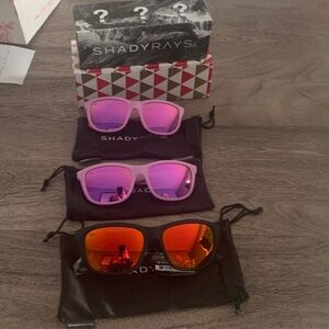 Shady Rays Women's Sunglasses Set - Pink and Black